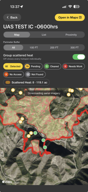 FireSync HotSpot Finder scattered heat grouping